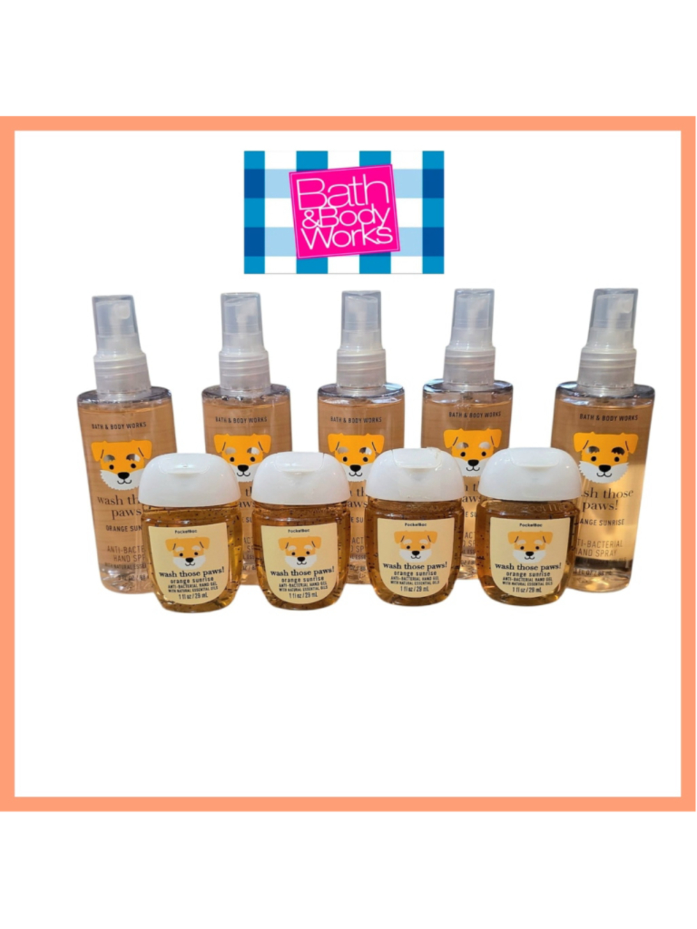 New Bath & Body Works "Wash Those Paws!" Hand Sanitizer 9-Piece Bundle